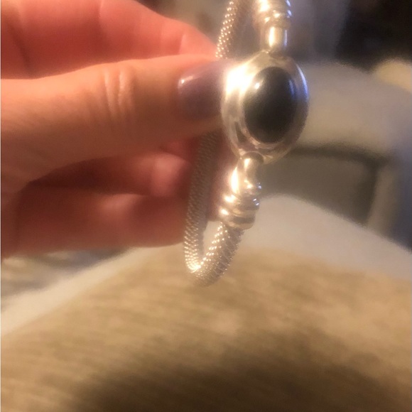 Onyx, sterling silver bracelet - Picture 8 of 10